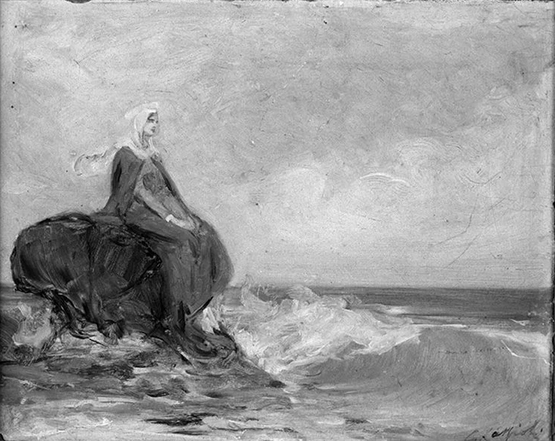 Madonna seduta su uno scoglio di fronte al mare - Museo Amos Cassioli, Asciano, Siena